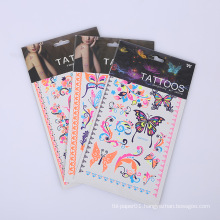 Floral Luminous Tattoo Sticker Feet Or Other Parts Of Body Temporary Tattoo,Non-Toxic Paper Temporary Tattoo Sticker